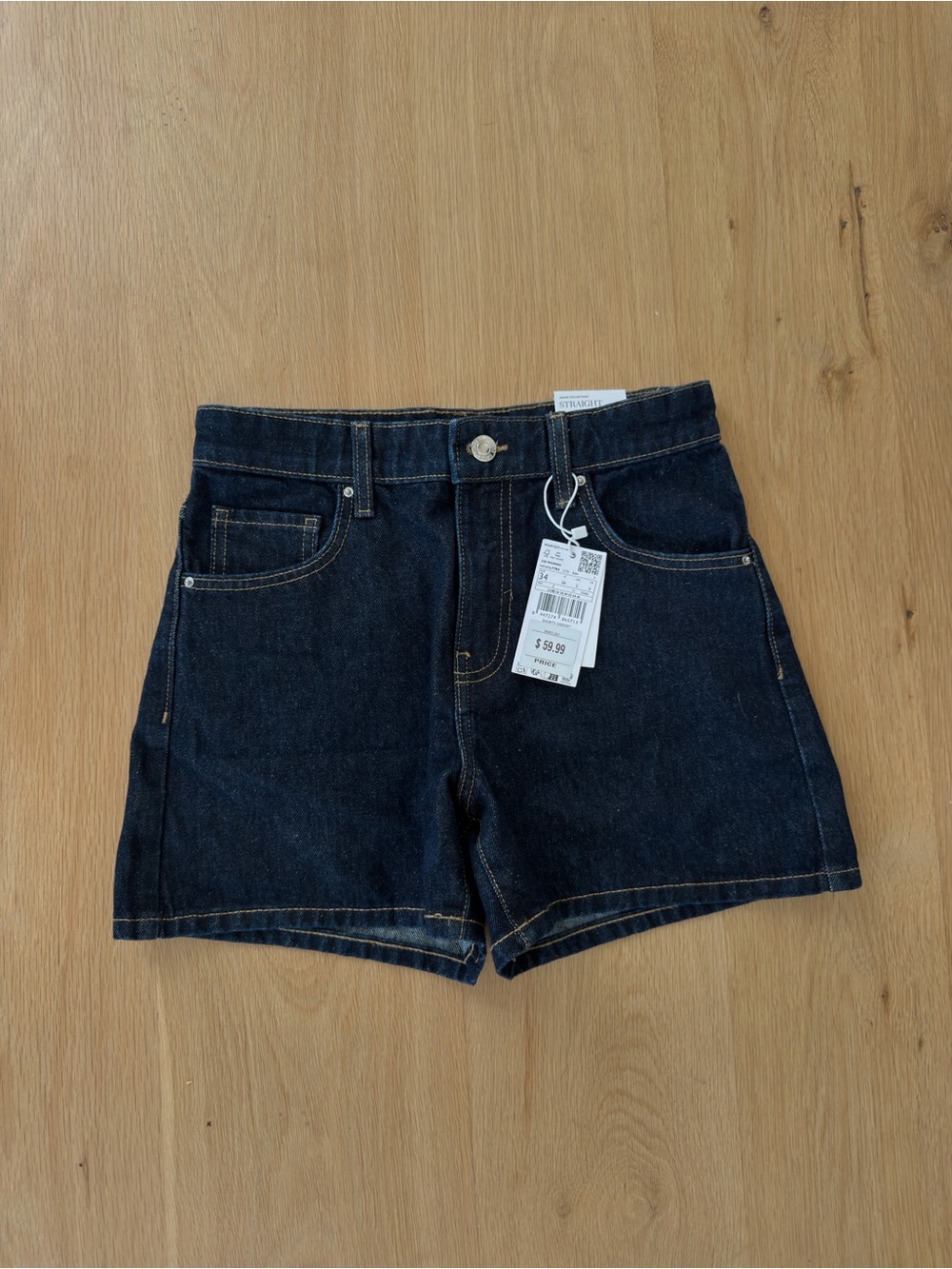 Classic Dark Blue Denim Women’s Shorts - Mango NWT
